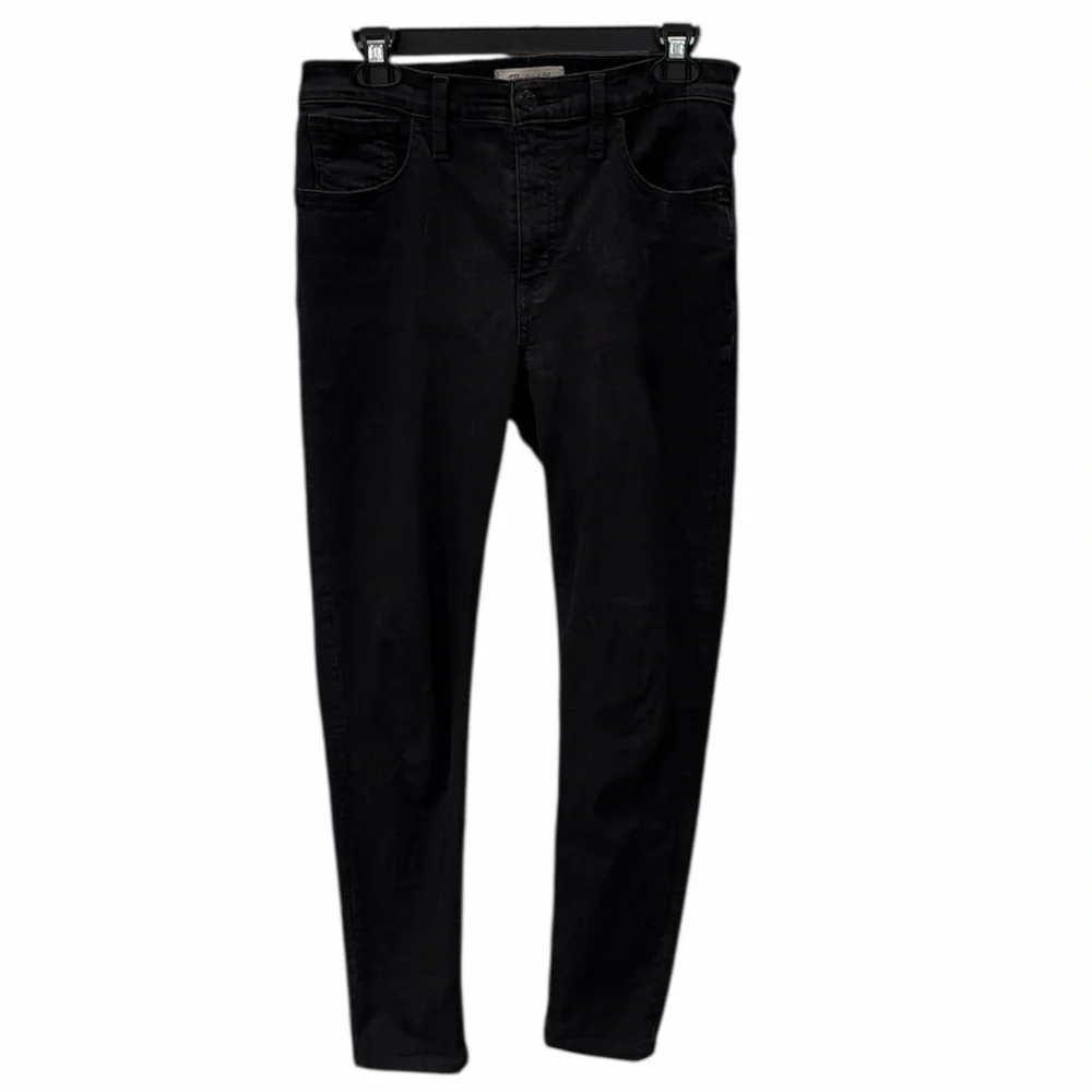 Madewell Roadtripper High Rise Skinny Jeans Black Magic Pockets Stretch Size 28 - Picture 4 of 12